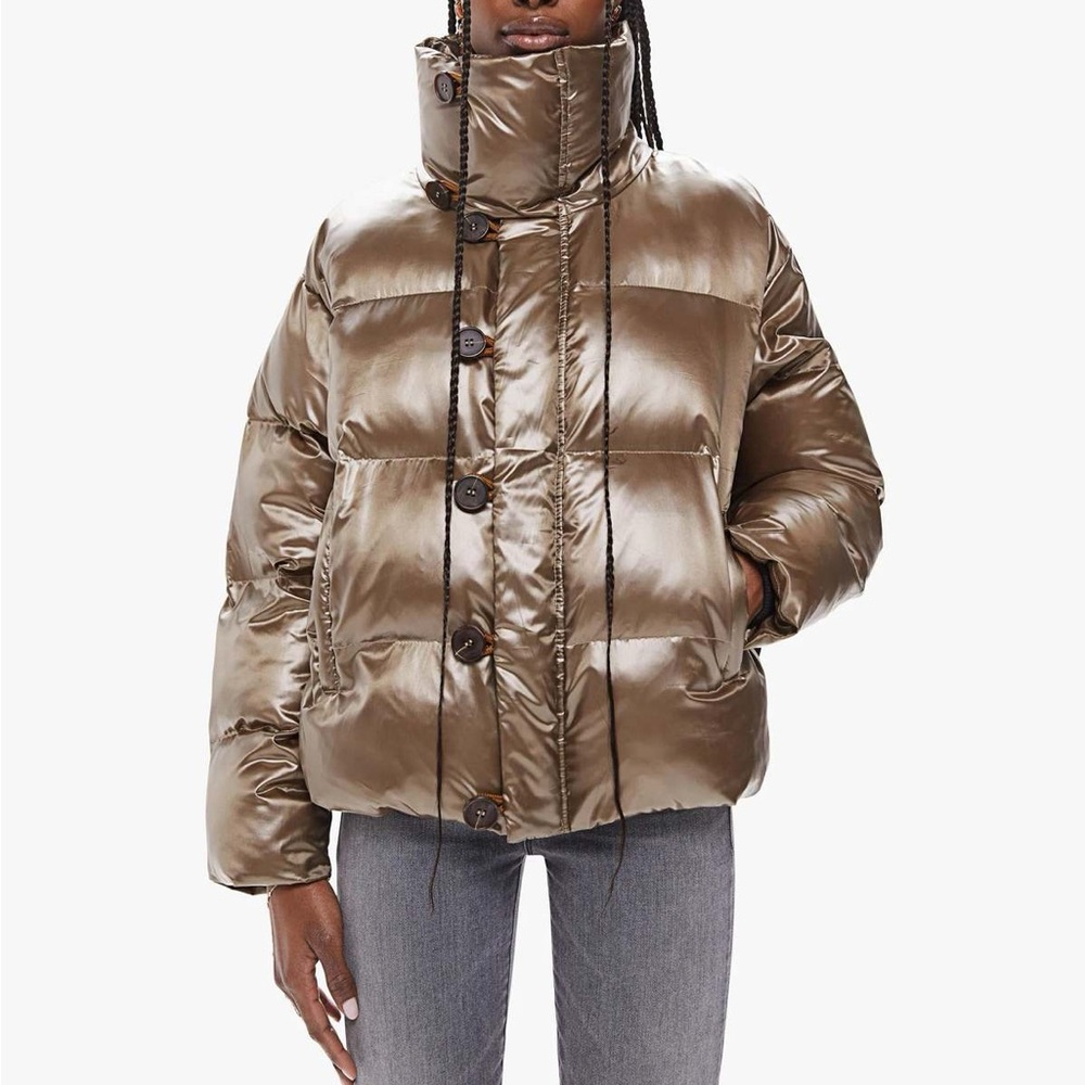 NWT Mother The Buttoned Up Puffer Jacket, Size S